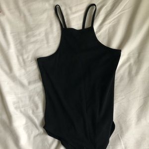 BLACK RIBBED ONESIE! Extremely Versatile